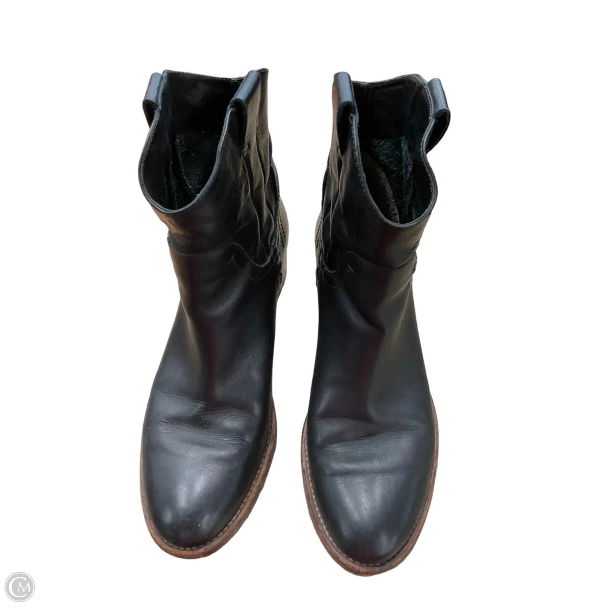 Boots Ankle Heels By Cmc In Black, Size: 7