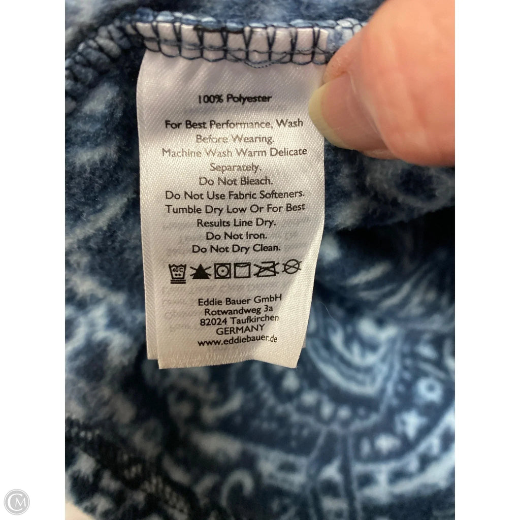 Jacket Fleece By Eddie Bauer In Blue, Size: S