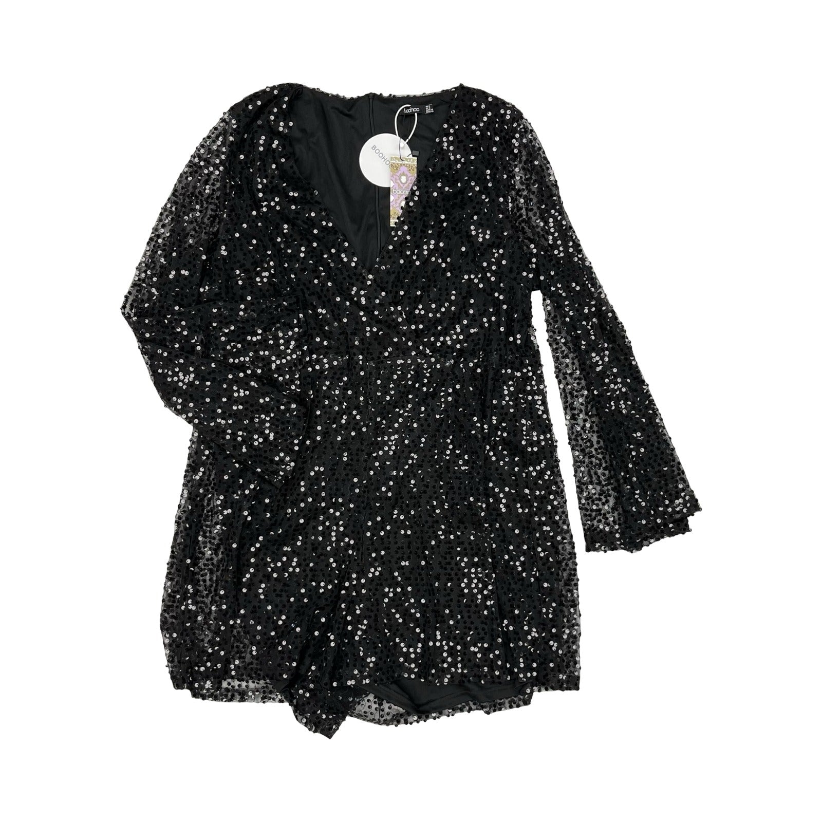 Dress Party Short By Boohoo Boutique In Black, Size:16