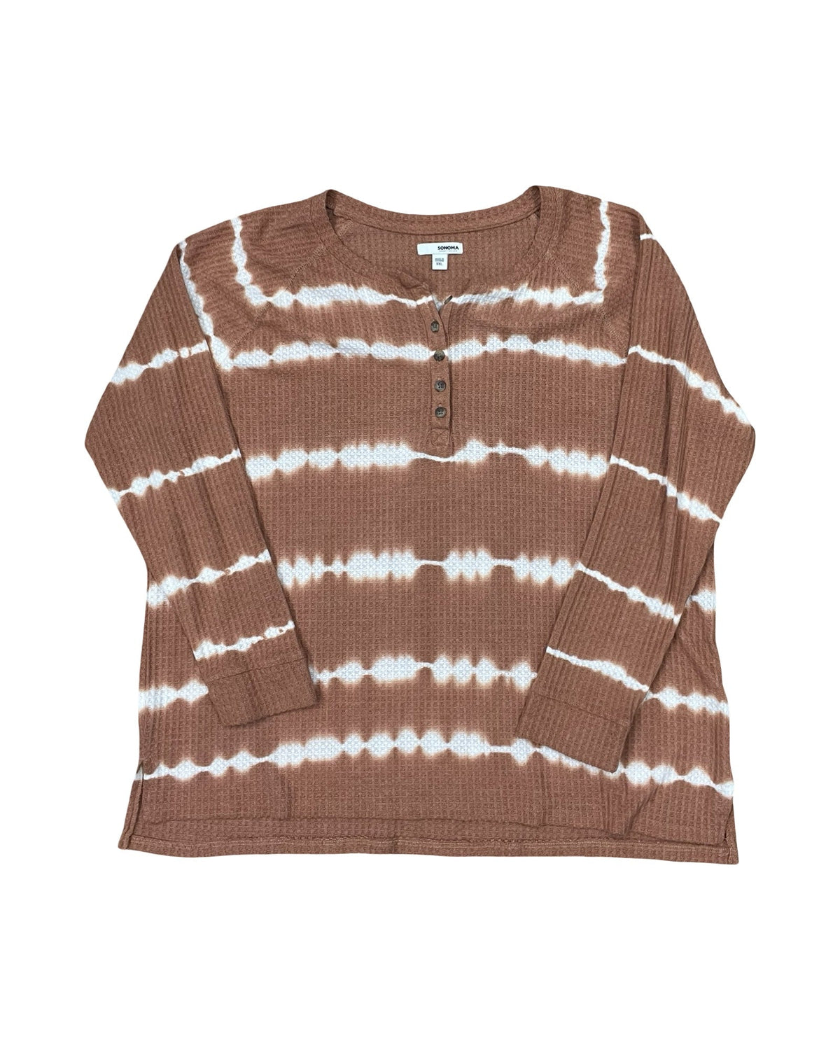Top Ls By Sonoma In Orange & White, Size:1X
