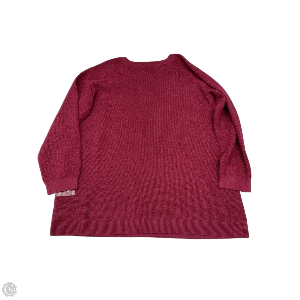 Top Long Sleeve By Liz Claiborne In Maroon, Size: Xl