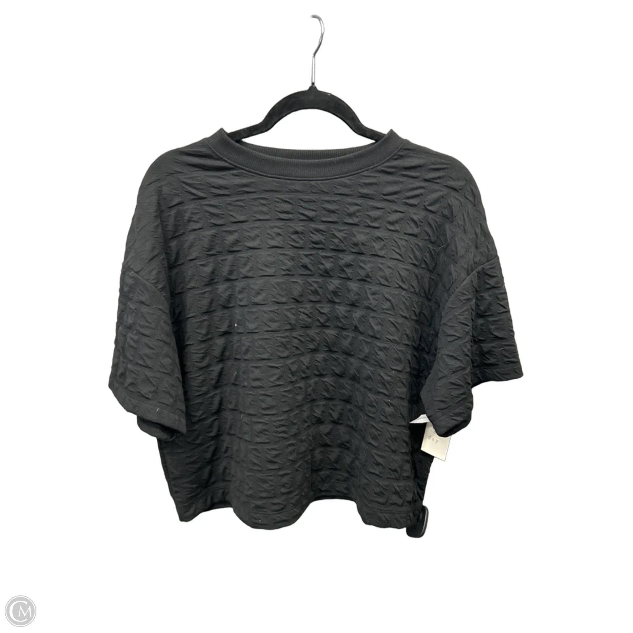 Top Short Sleeve By A New Day In Black, Size: M