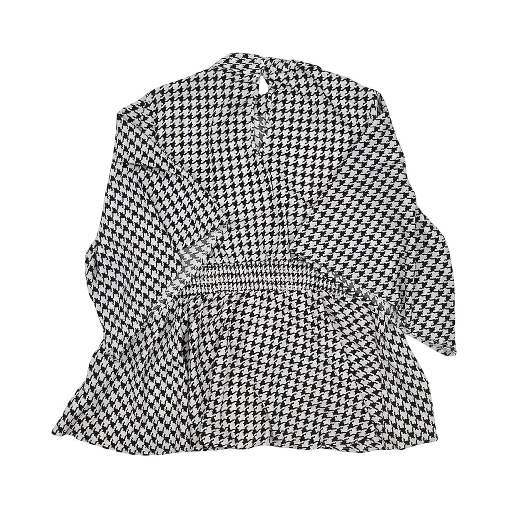 Blouse Ss By Cmf In Black & White, Size:4X