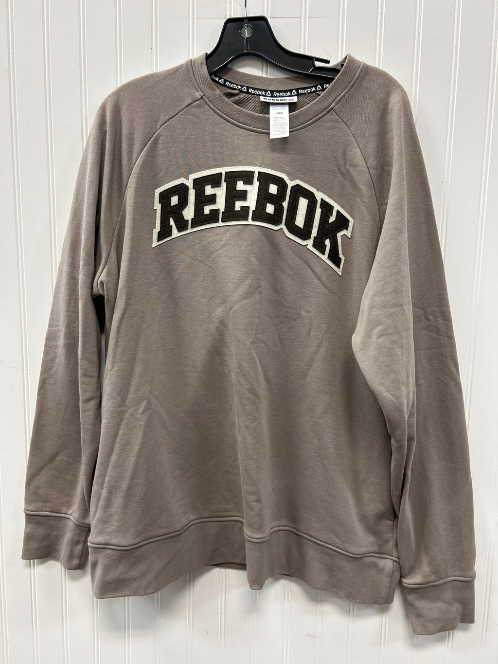 Athletic Sweatshirt Crewneck By Reebok In Grey, Size:L