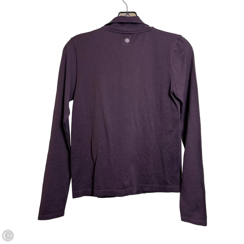 Athletic Top Long Sleeve Collar By Athleta In Purple, Size: S
