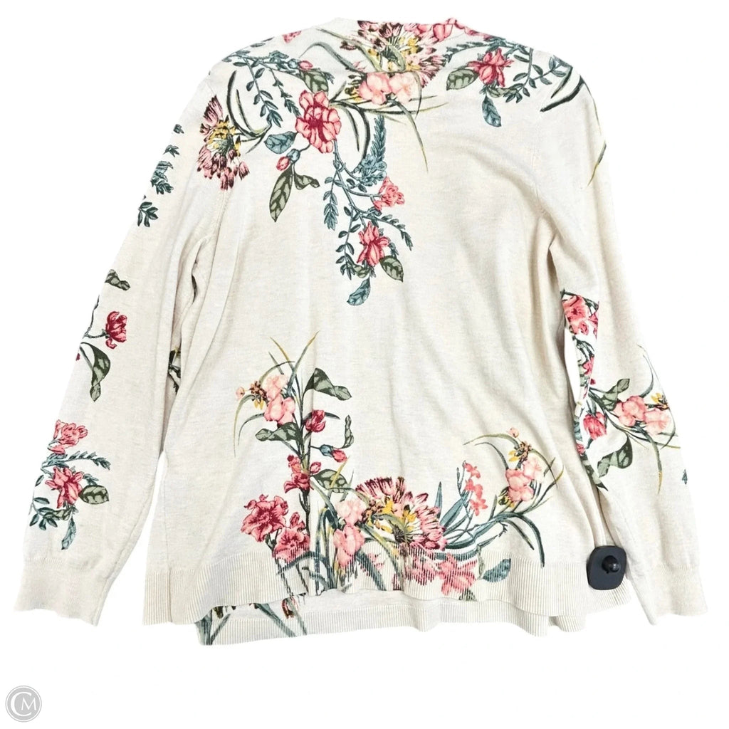 Sweater 2pc By Chicos In Floral Print, Size: L