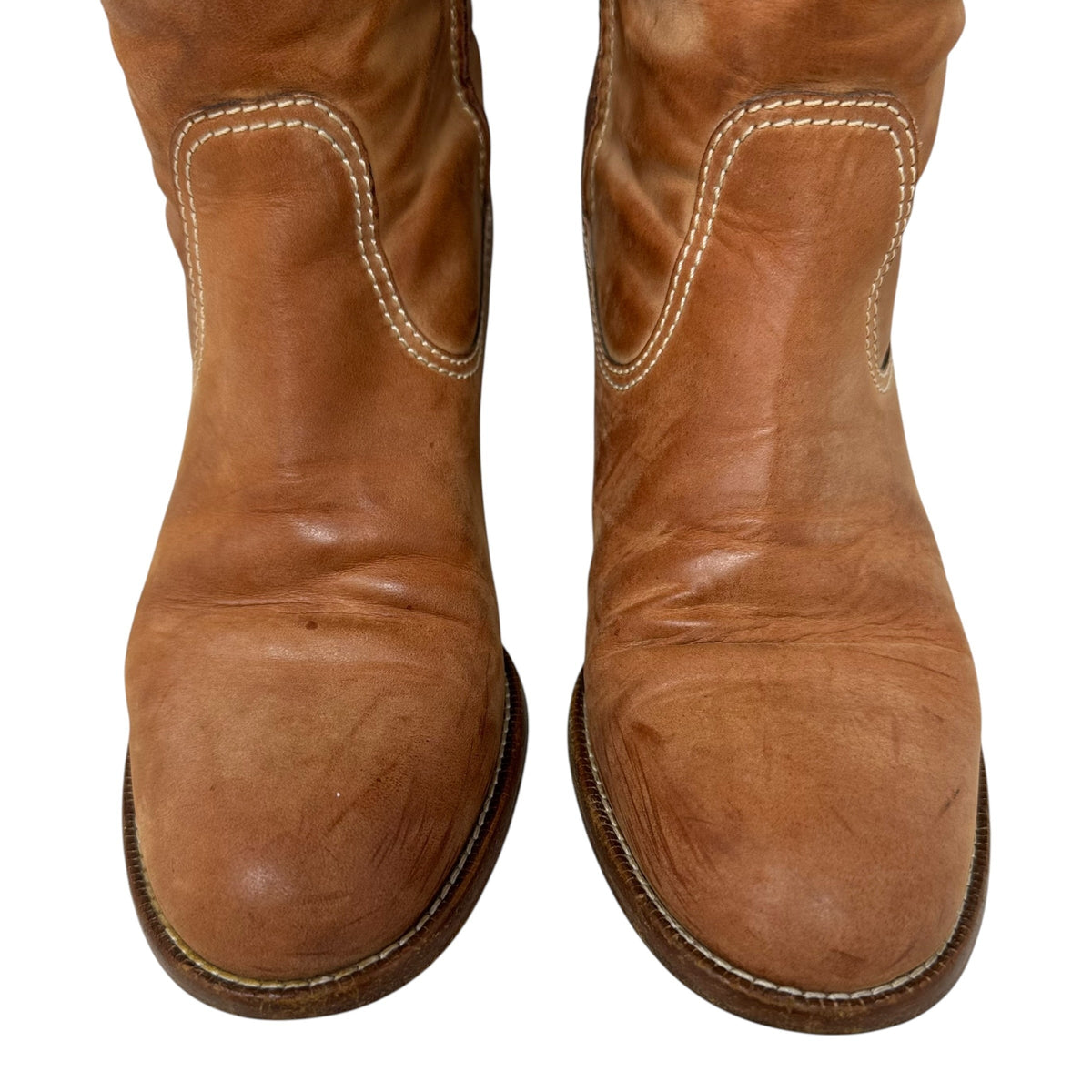 AS IS Sara Turnlock Boots Designer By Coach In Tan, Size: 6
