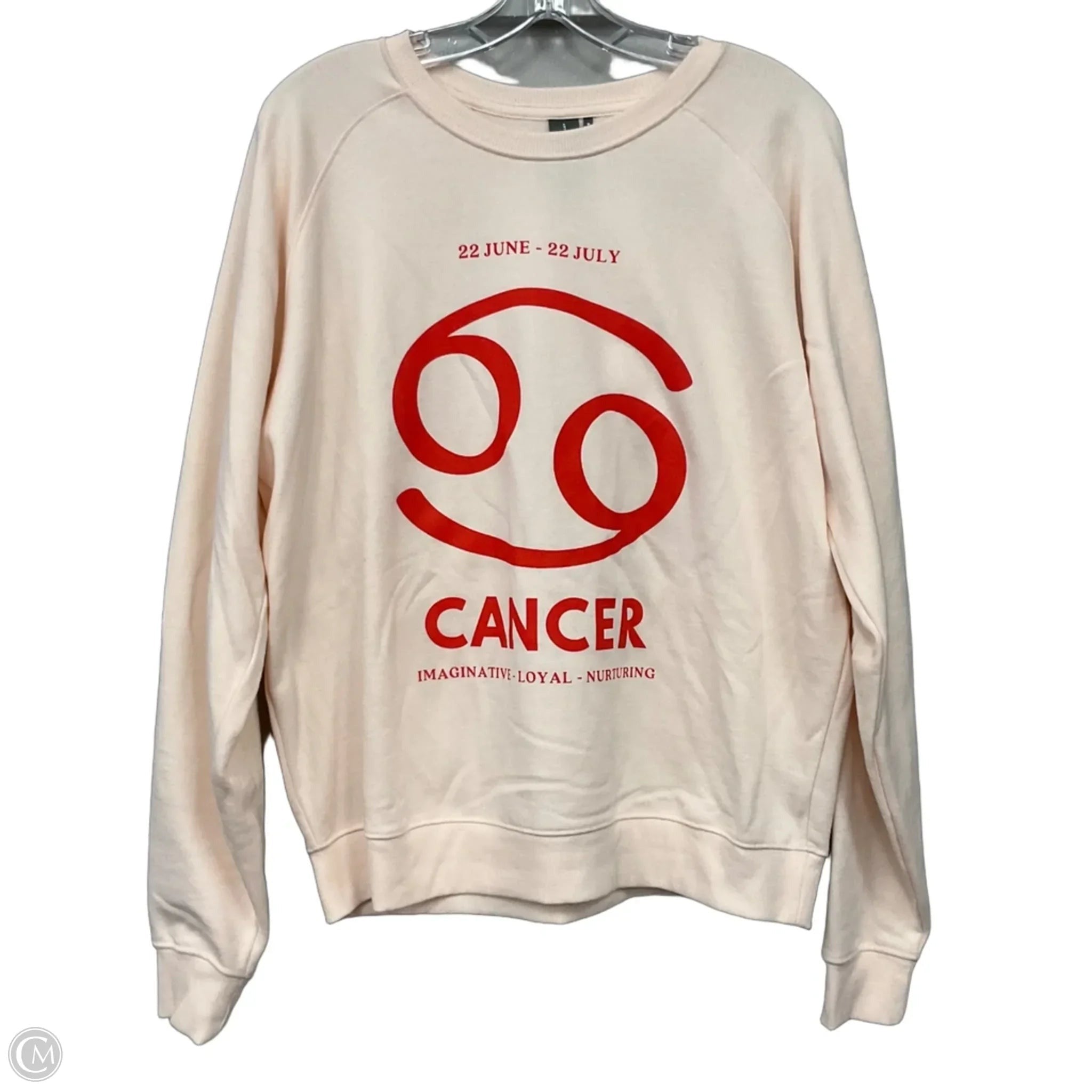 Cancer Sweatshirt Crewneck By Anthropologie In Peach, Size: M