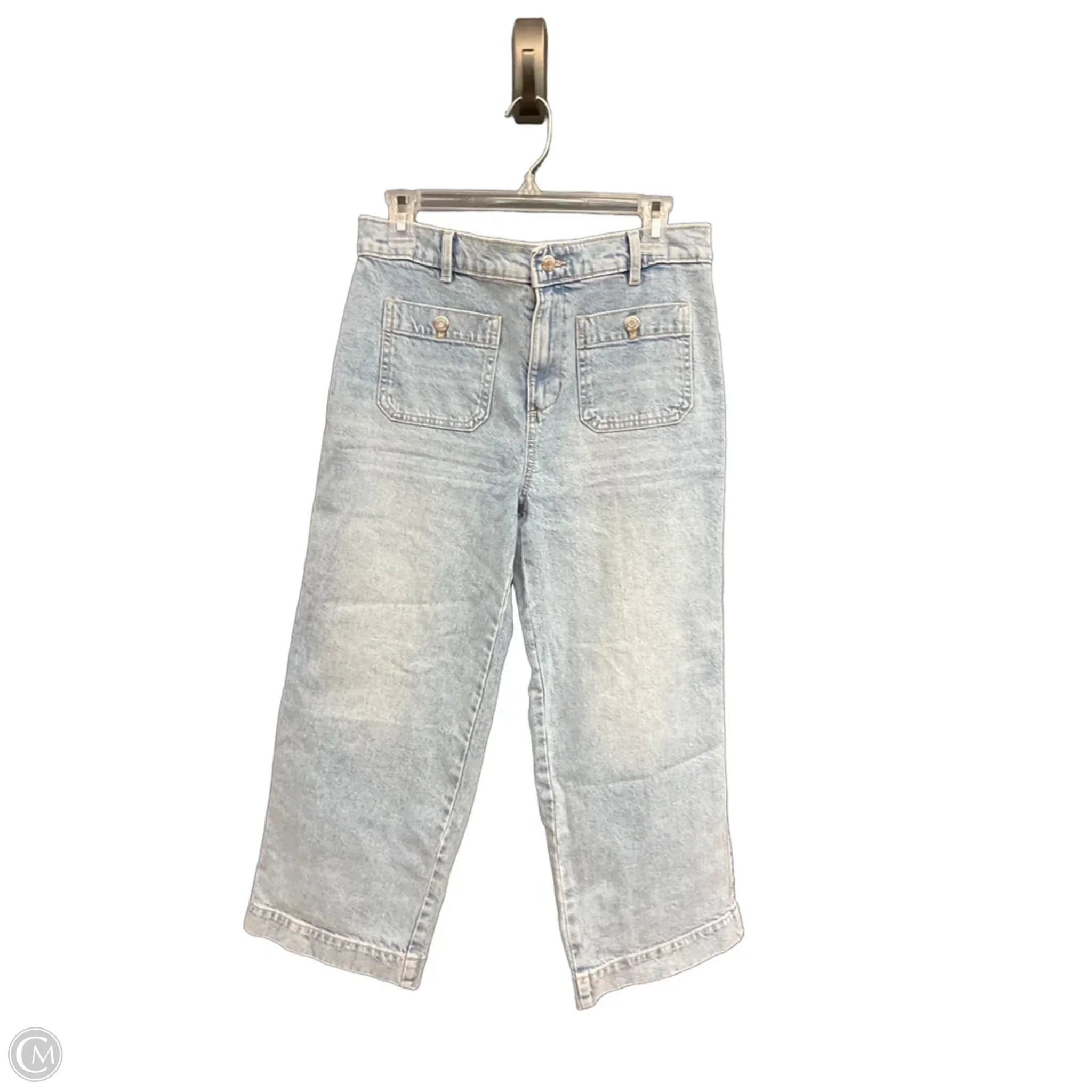 Jeans Cropped By Loft In Blue Denim, Size: 6p