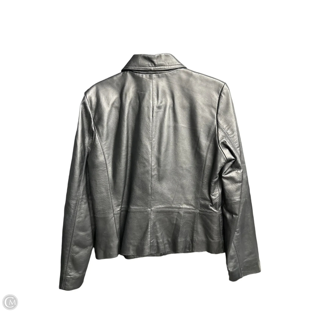 Jacket Moto Leather By Colebrook In Black, Size: M
