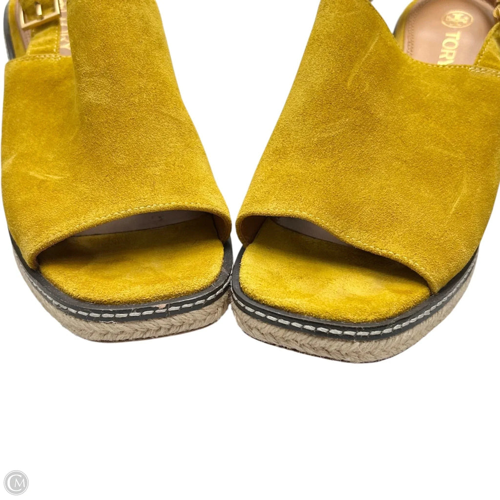 Sandals Designer By Tory Burch In Yellow, Size: 7