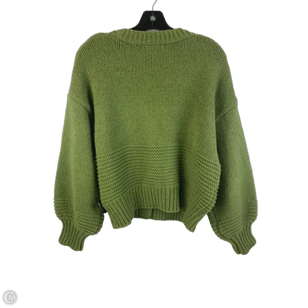 Sweater Cardigan By Clothes Mentor In Green, Size: S
