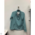 Athletic Top Long Sleeve Collar By Talbots In Blue & Green, Size: S