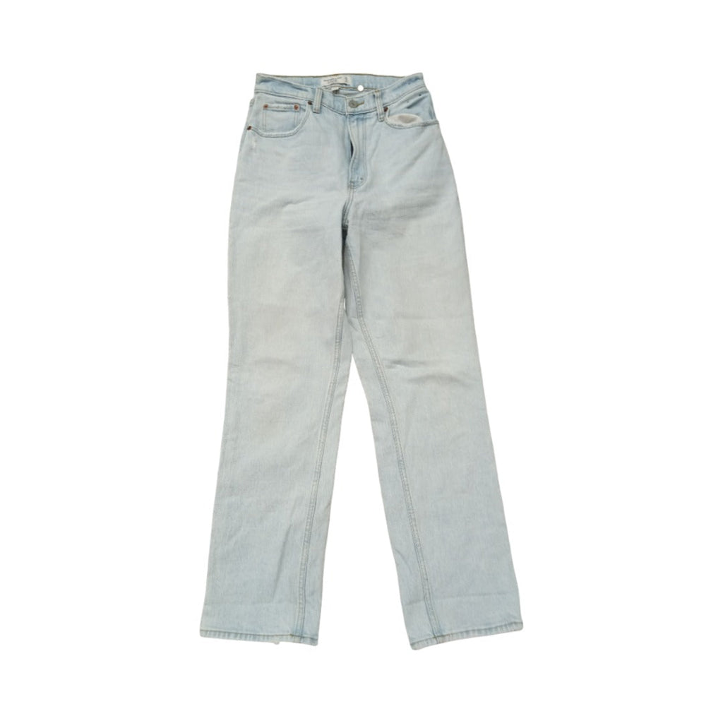 Jeans Straight By Abercrombie And Fitch In Blue Denim, Size:6