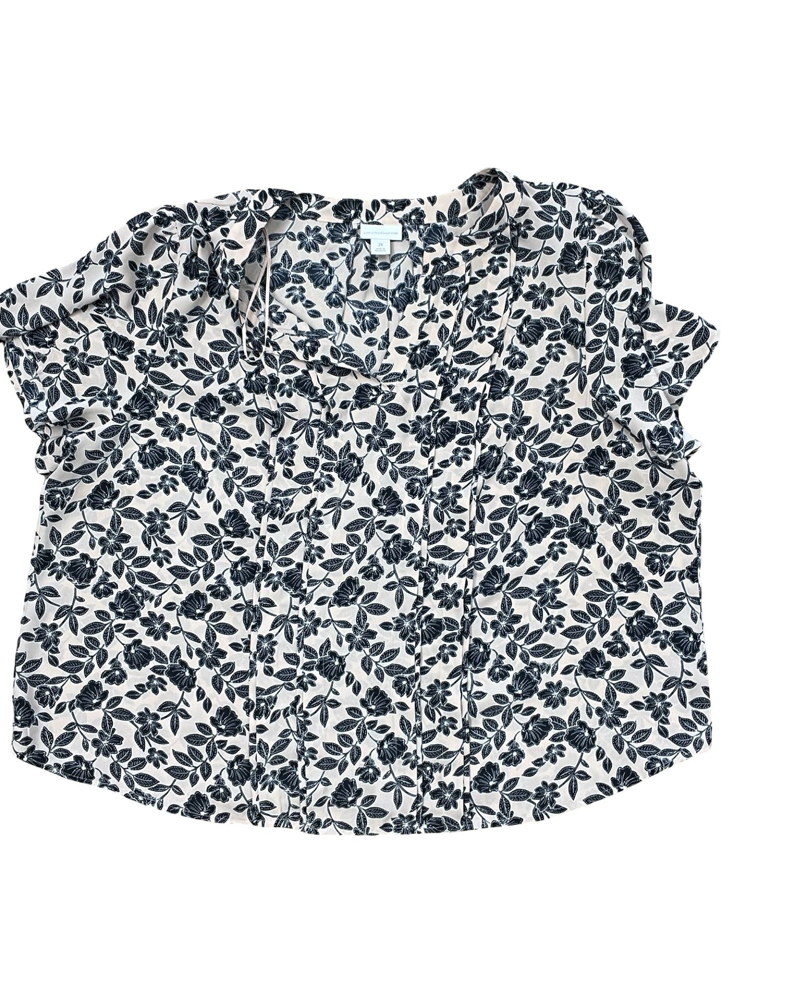 Top Ss By Liz Claiborne In Blue & Pink, Size:2X