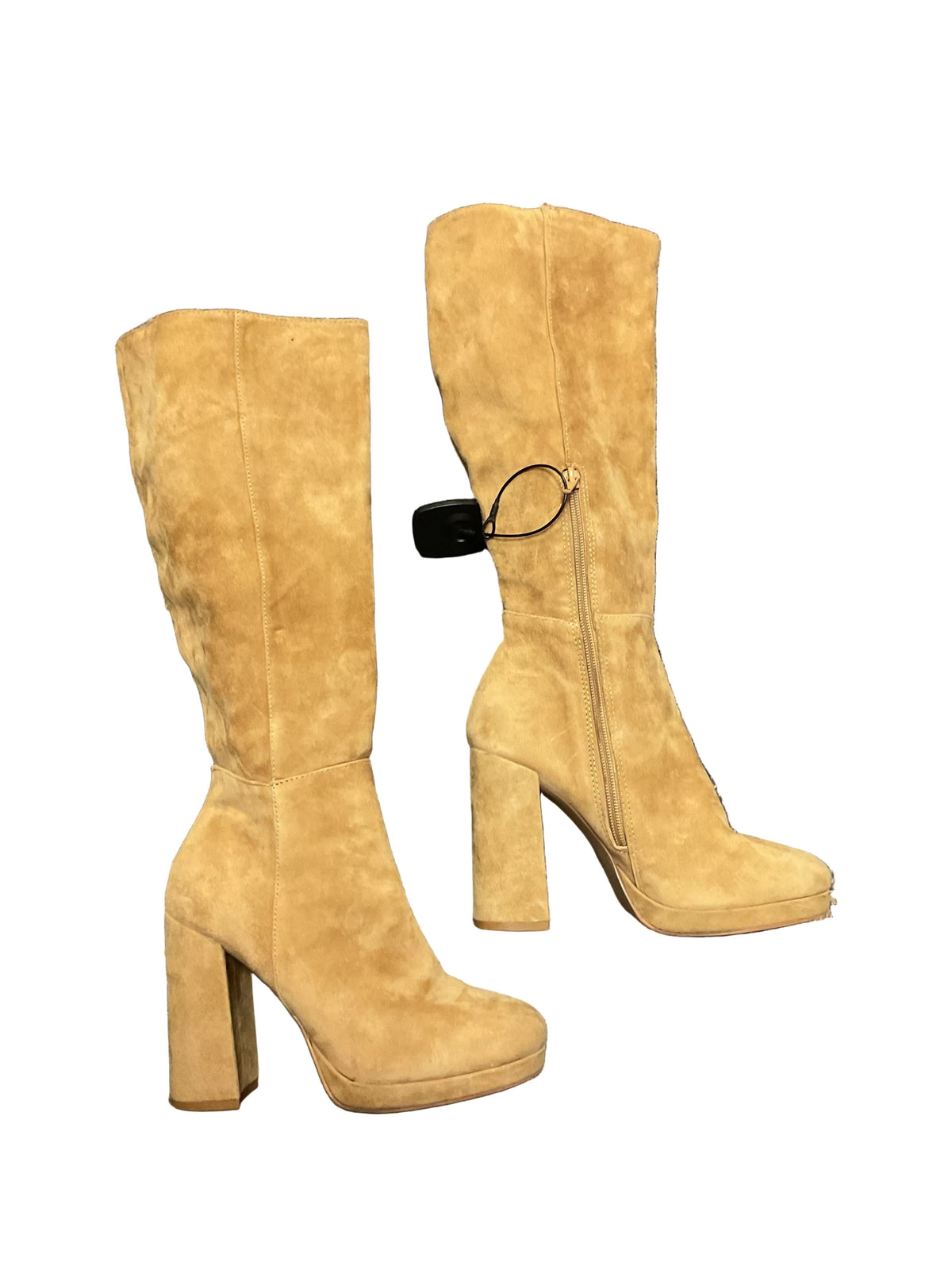 Boots Knee Heels By Vici In Taupe, Size:6