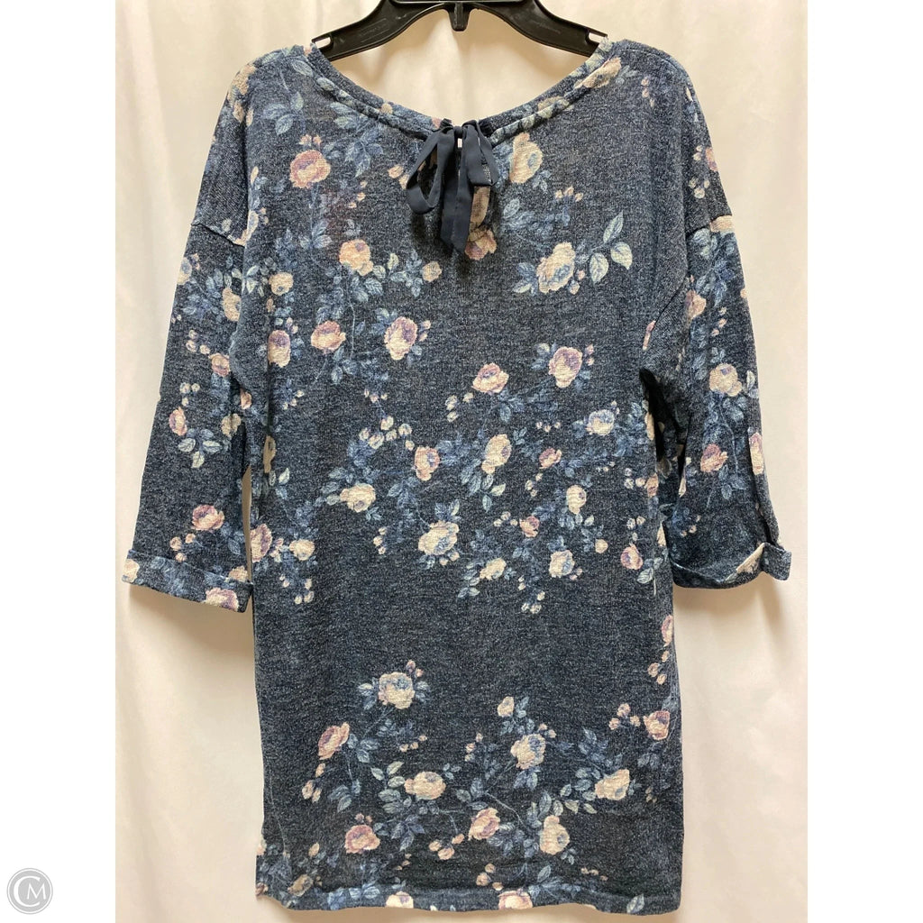 Top Short Sleeve By Lc Lauren Conrad In Blue, Size: L