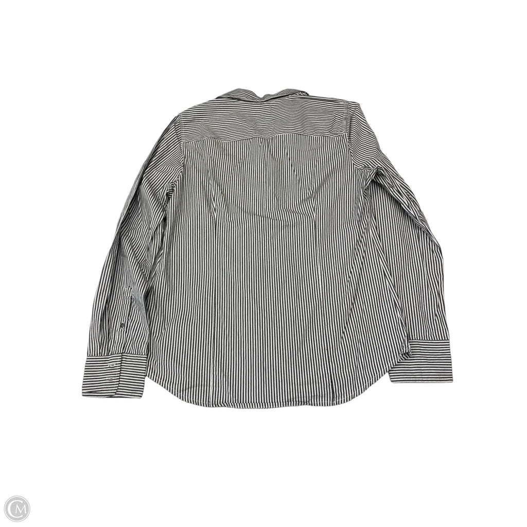 Top Long Sleeve Basic By J. Crew In Grey & White, Size: L