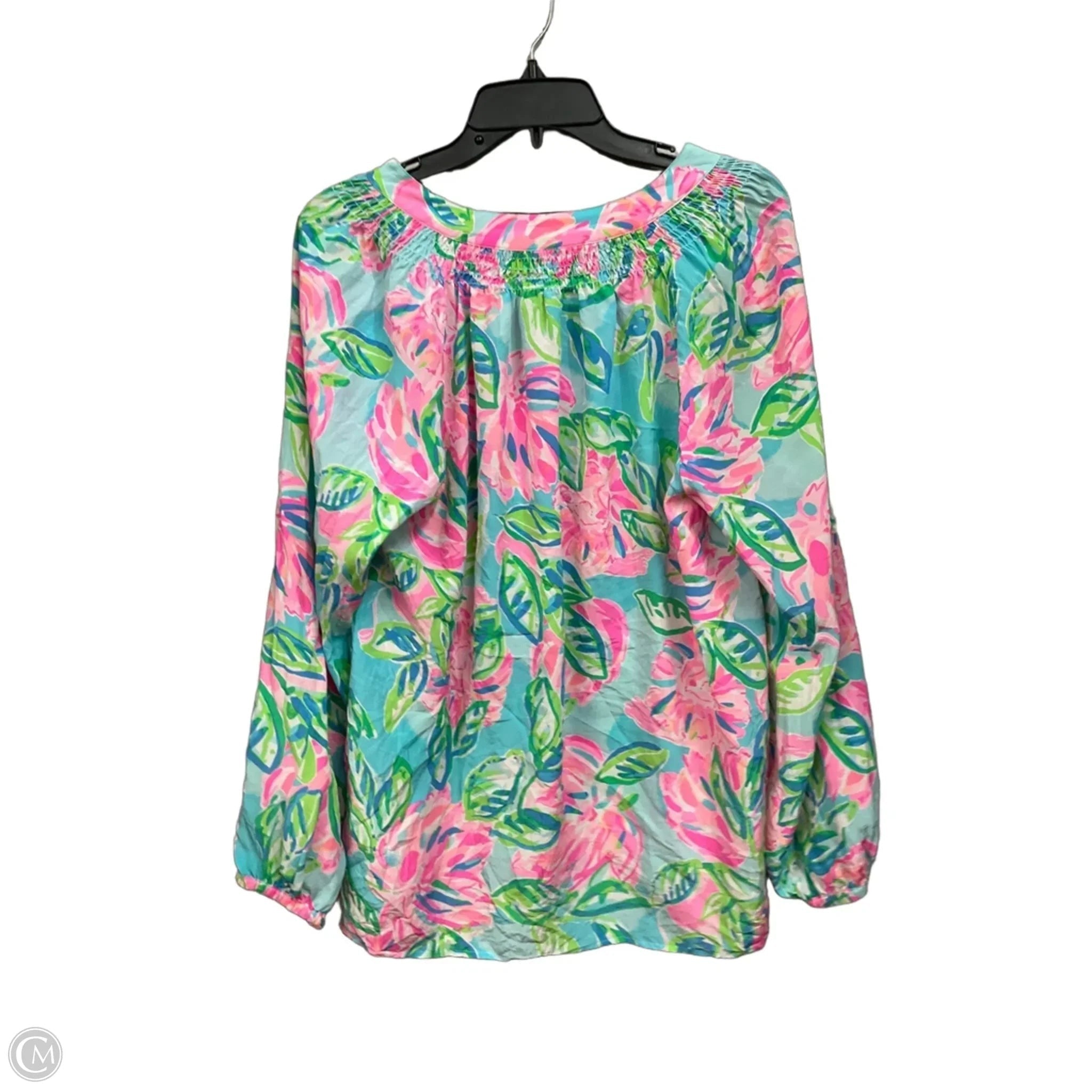 Blouse Designer By Lilly Pulitzer In Floral Print, Size: Xl