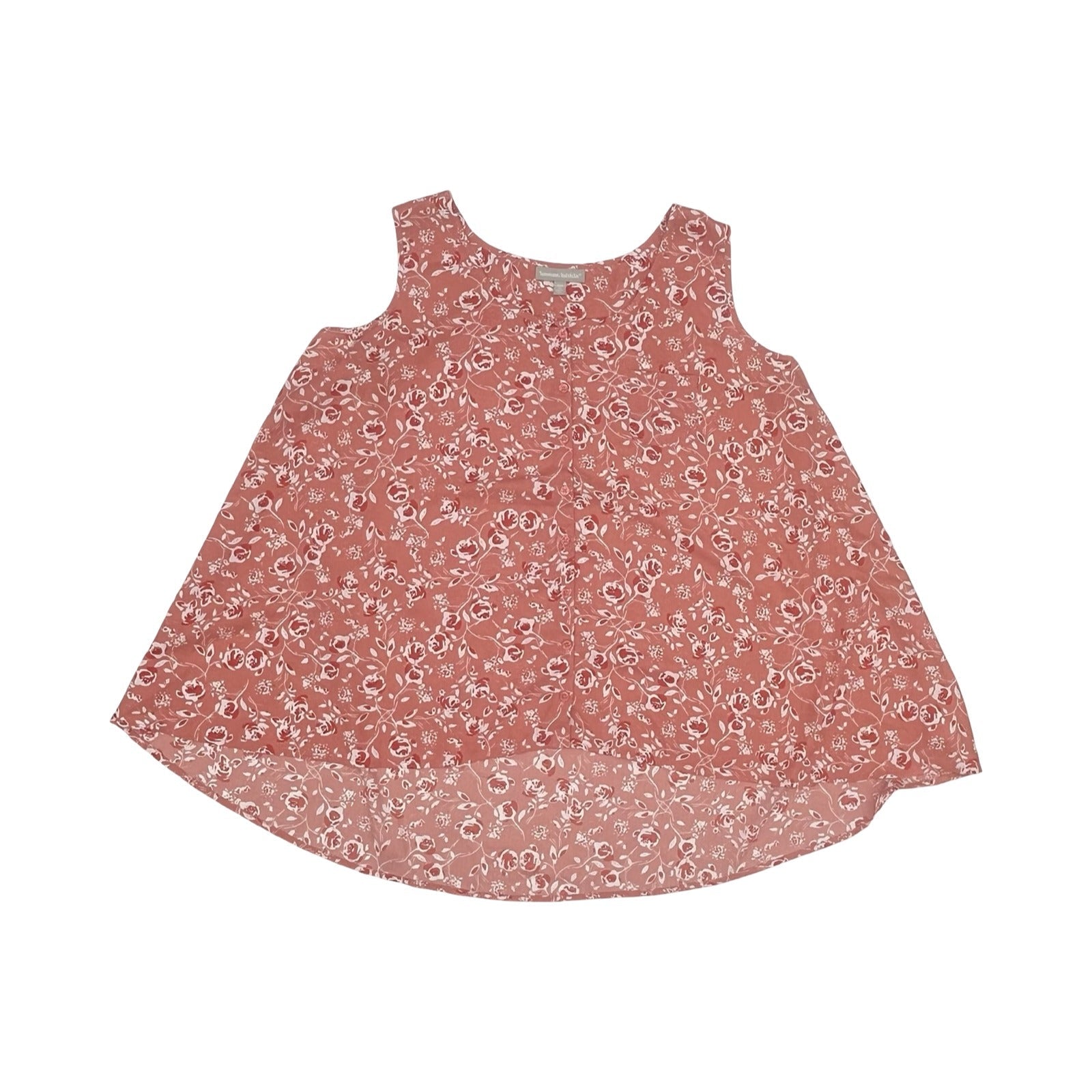 Blouse Sleeveless By Woman Within In Floral Print, Size:3X