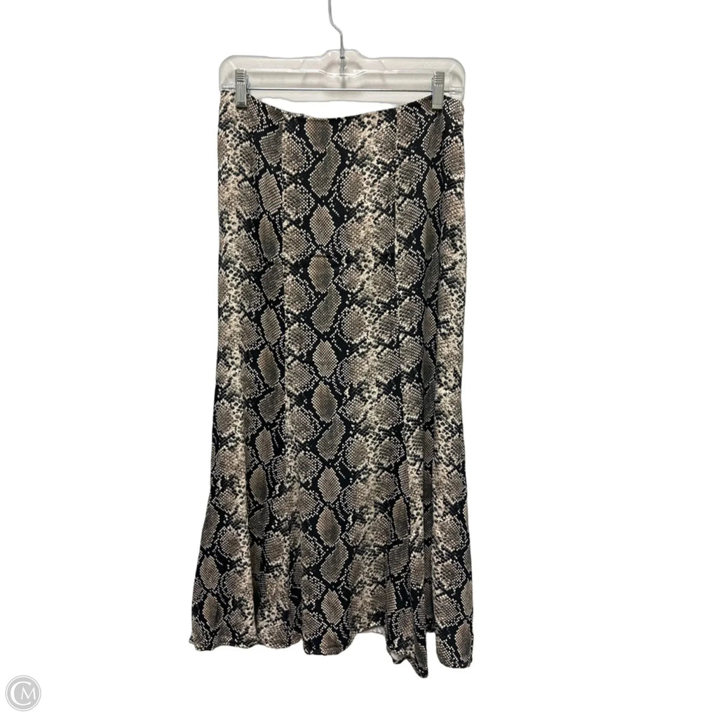 Skirt Midi By Zara In Snakeskin Print, Size: 8