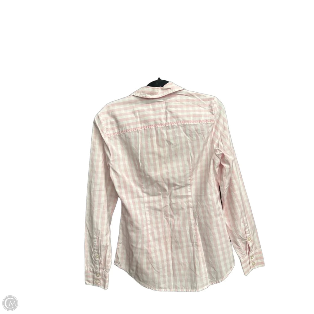 Top Long Sleeve By Vineyard Vines In Pink & White, Size: Xs