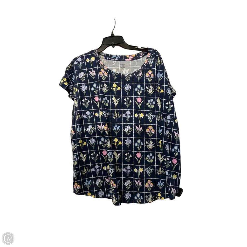 Top Short Sleeve By Crown And Ivy In Blue, Size: 2x