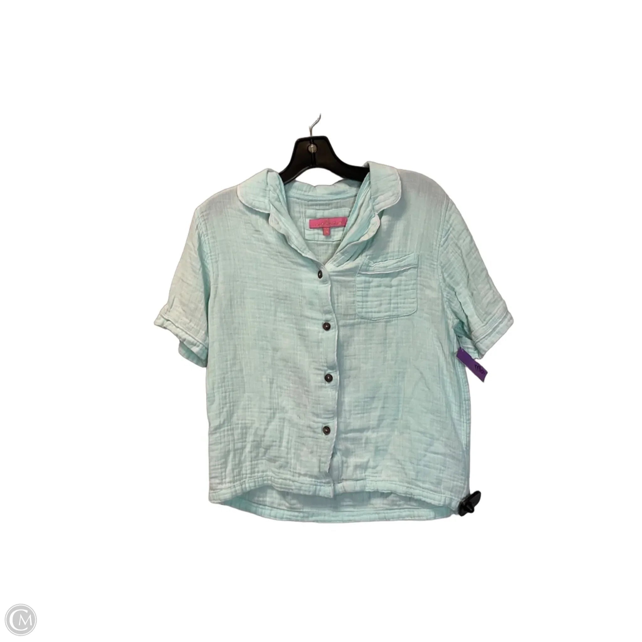 Top Short Sleeve Basic By Simply Southern In Blue, Size: S