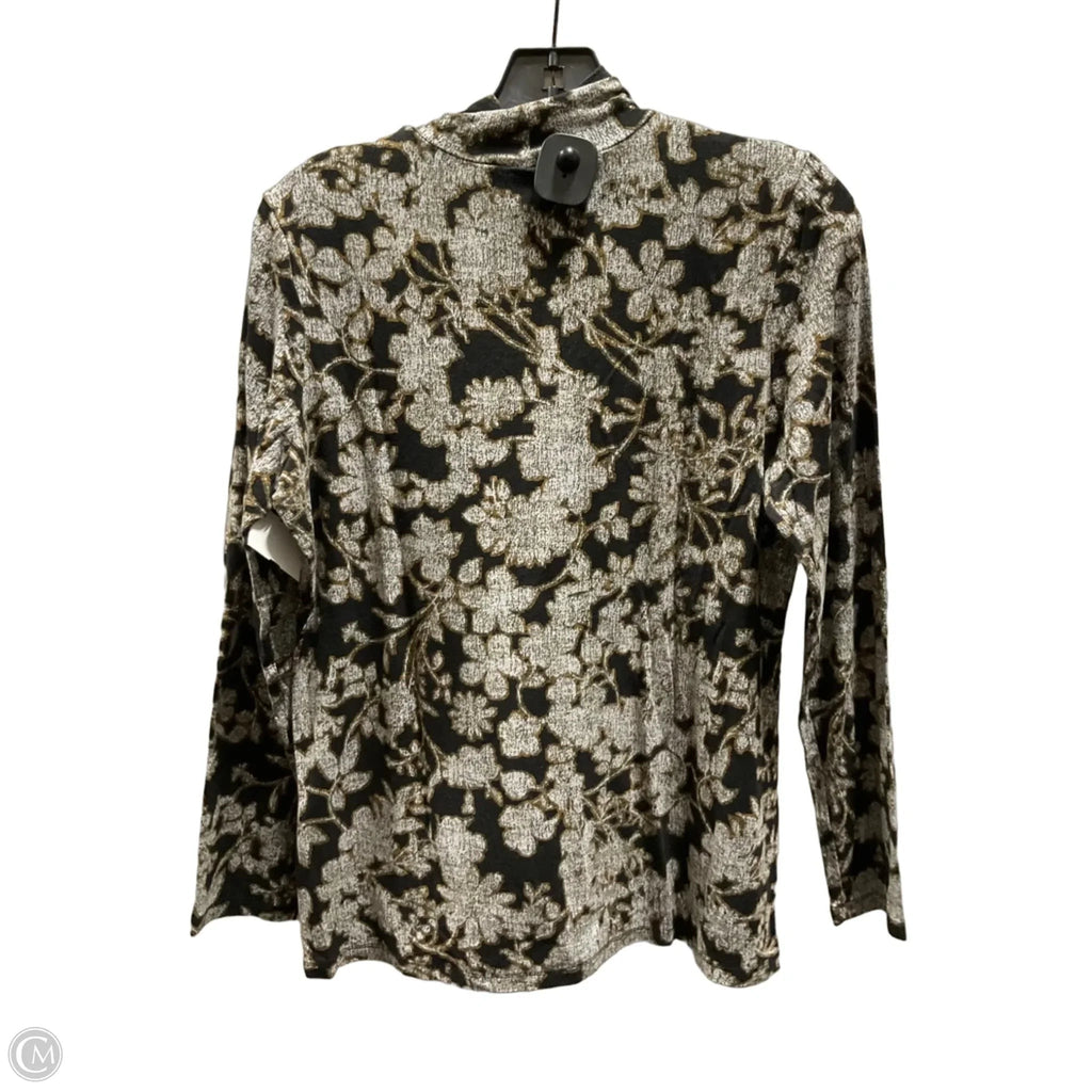 Top Long Sleeve By Chicos In Floral Print, Size: M