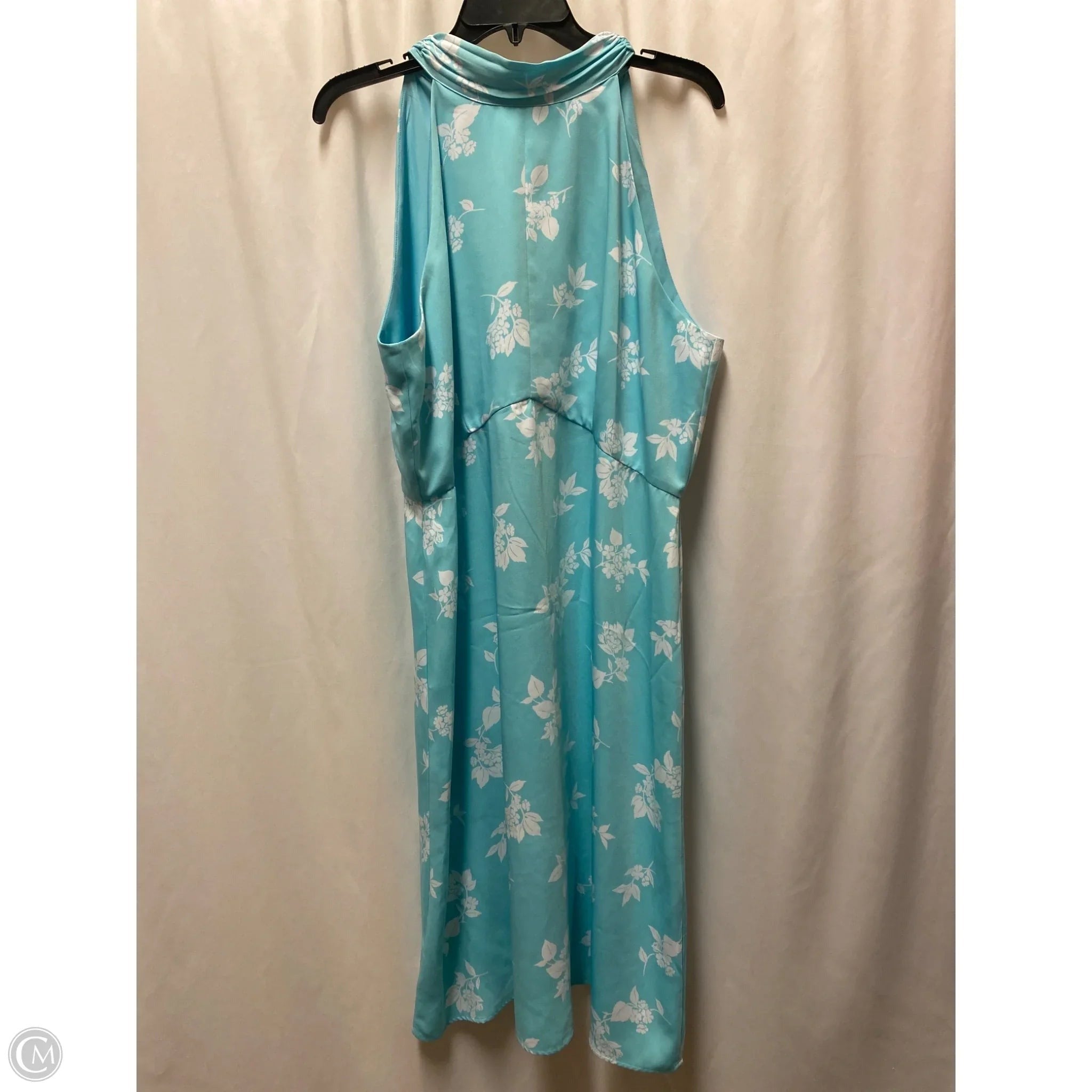 Dress Casual Midi By Ann Taylor In Blue, Size: L