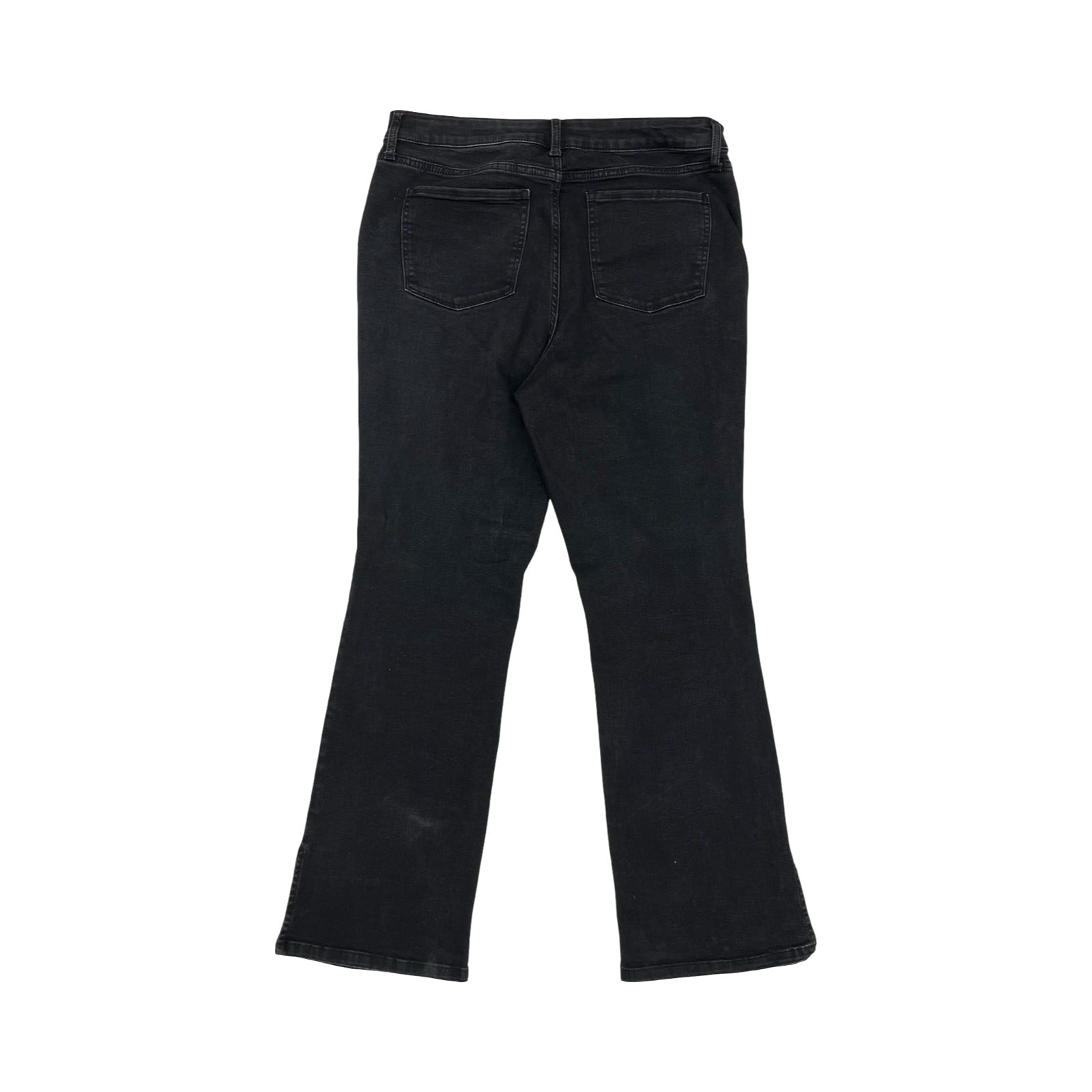 Jeans Flared By Nine West In Black Denim, Size:14
