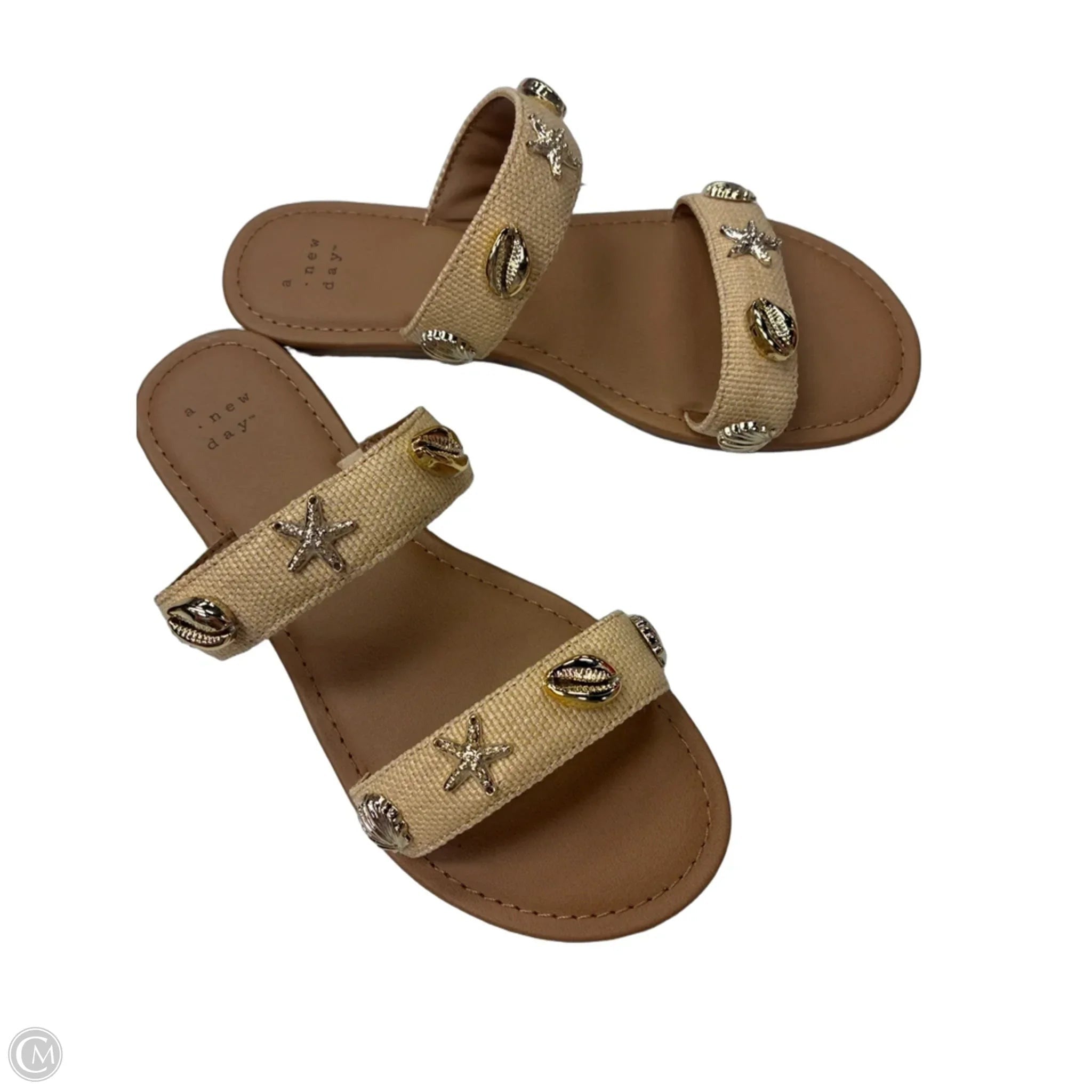 Sandals Flats By A New Day In Tan, Size: 6