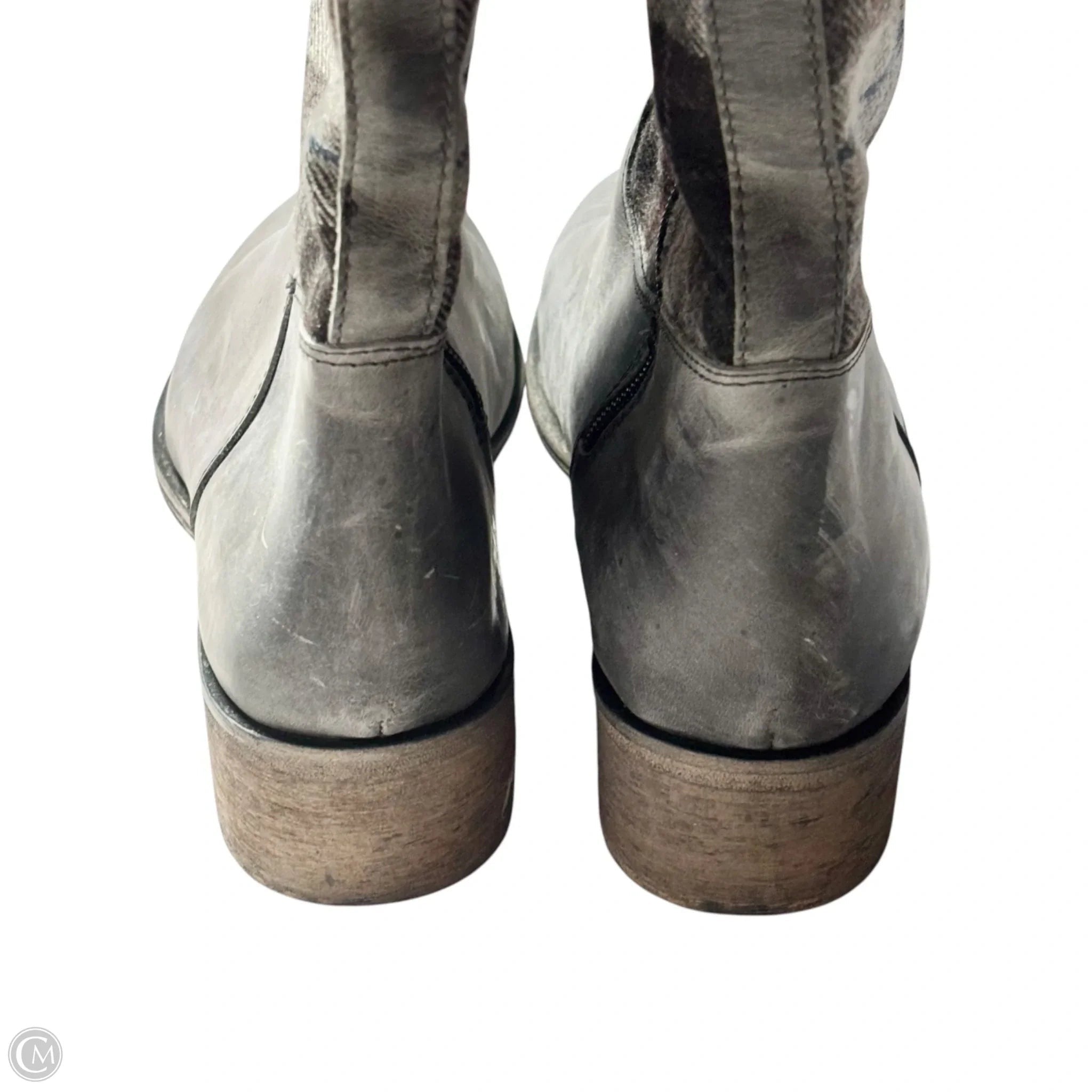Boots Leather By Charles David In Plaid Pattern, Size: 9.5