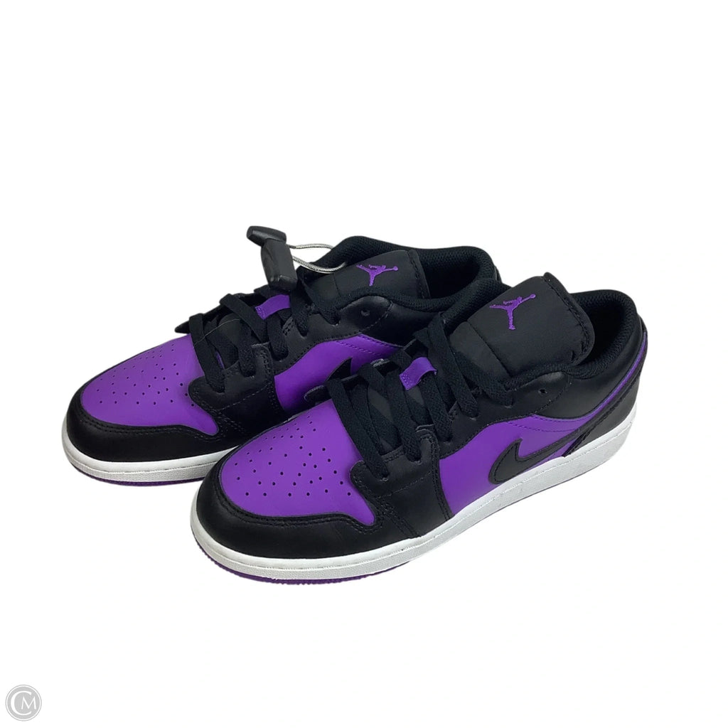Shoes Luxury Designer By Jordan In Purple, Size: BOYS size 6Y = Estimated 7.5
