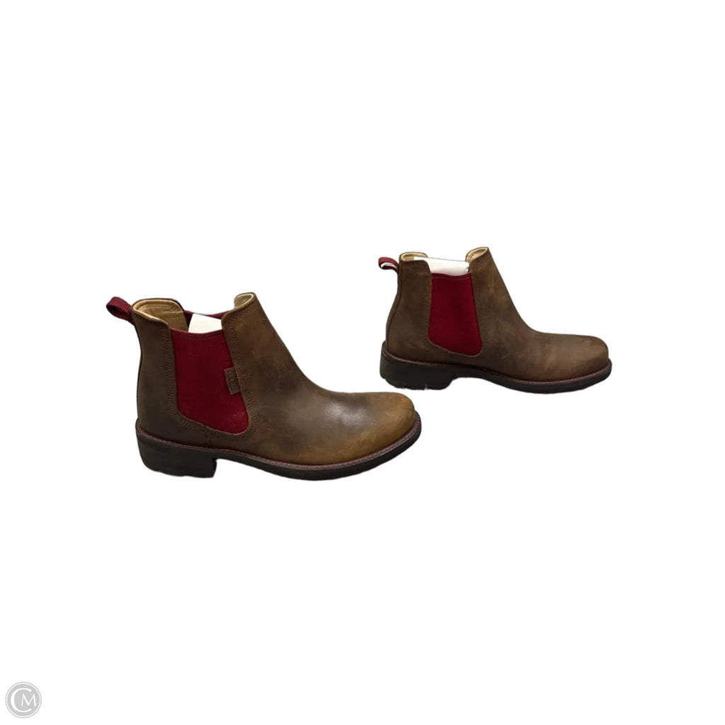 Boots Ankle Flats By Keen In Brown, Size: 9