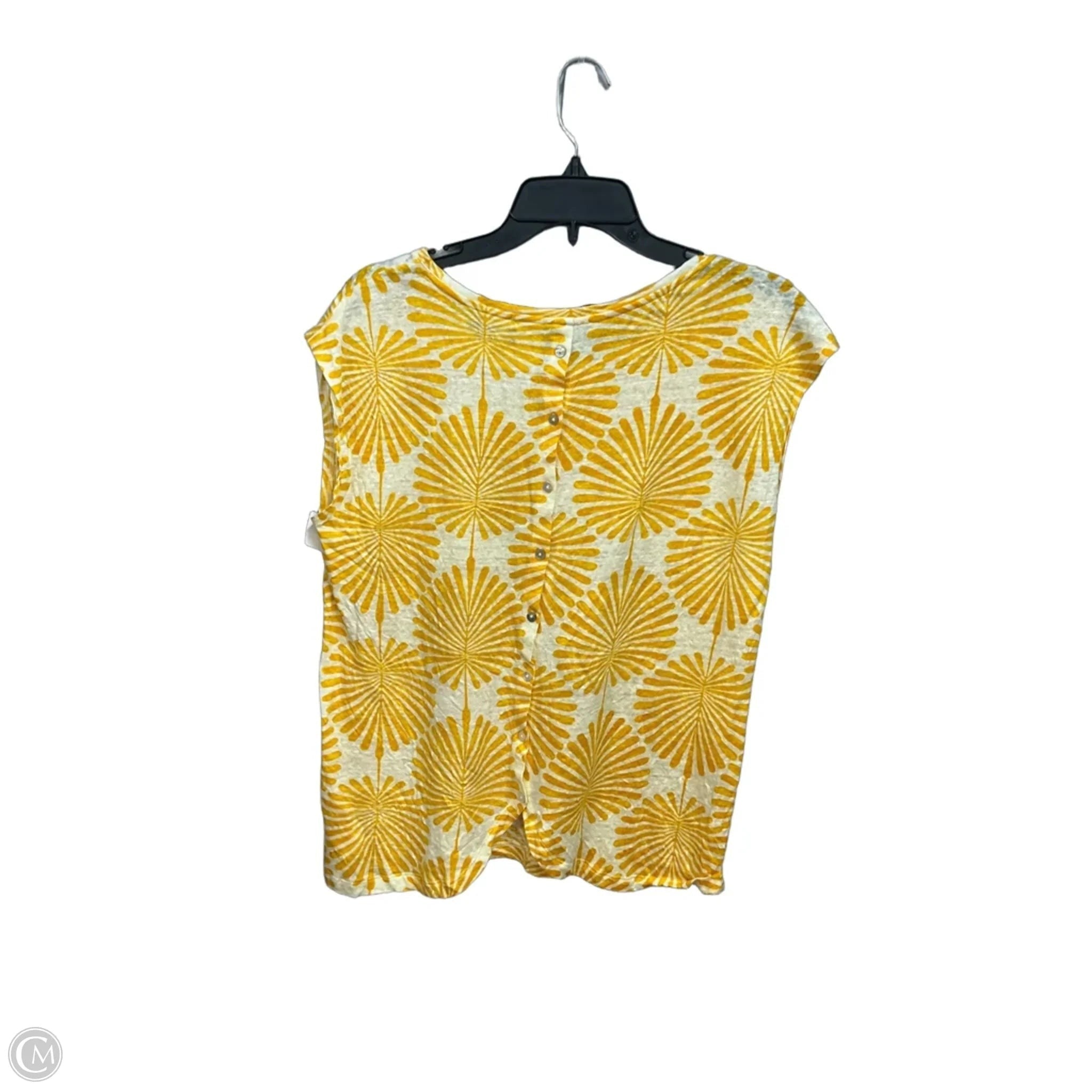 Top Sleeveless By Joie In Yellow, Size: L