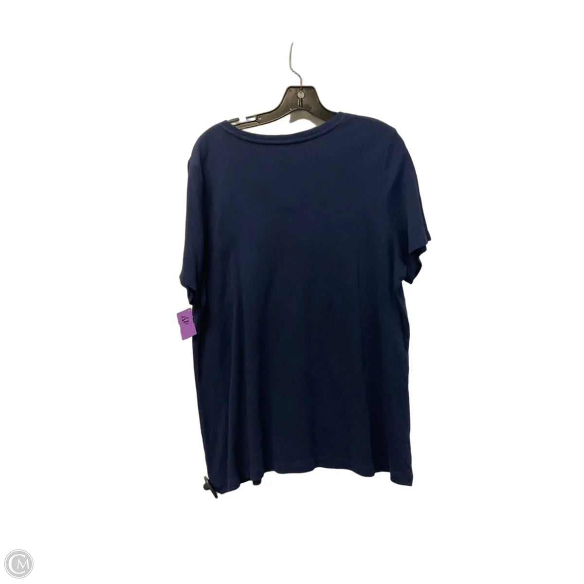 Top Short Sleeve Basic By Kim Rogers In Navy, Size: Xl