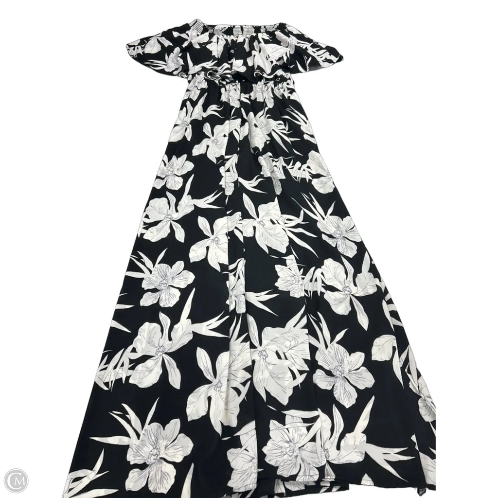Dress Casual Midi By Mumu In Black & White, Size: L