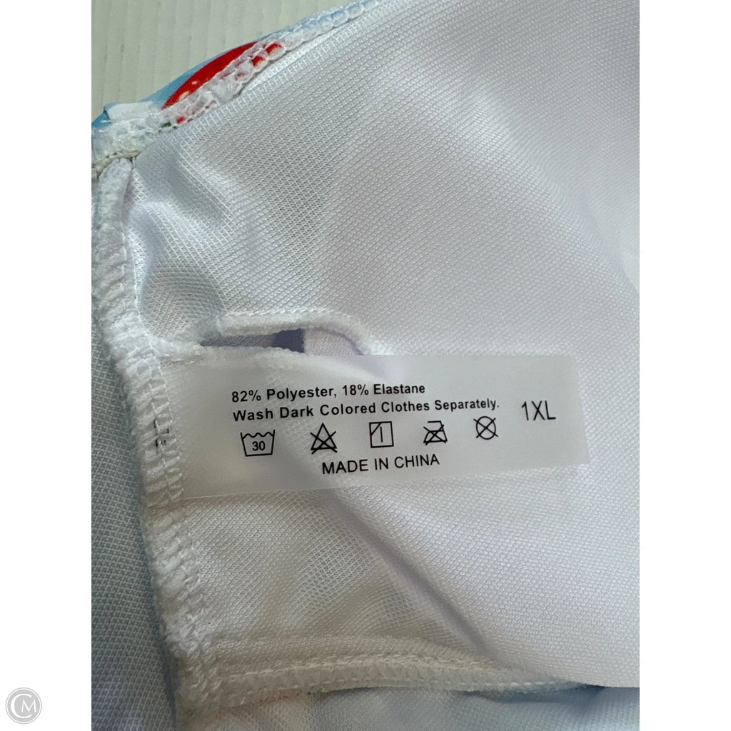 Swimsuit By Clothes Mentor In Blue, Size: 1x
