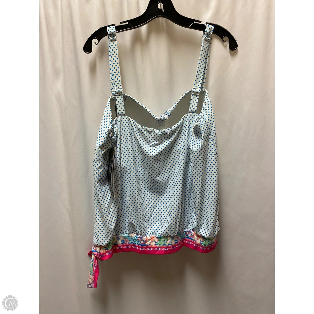 Swimsuit Top By Clothes Mentor In Blue, Size: 16