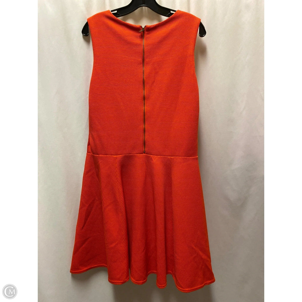 Dress Casual Midi By Sharagano In Orange, Size: L