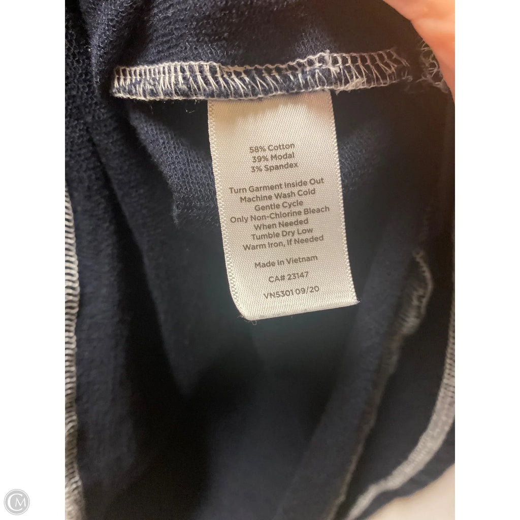 Top Long Sleeve By Talbots In Navy, Size: L