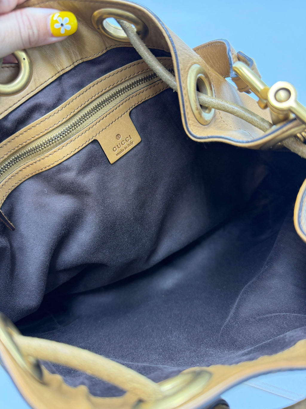 Gucci Drawstring Luxury Bucket Handbag