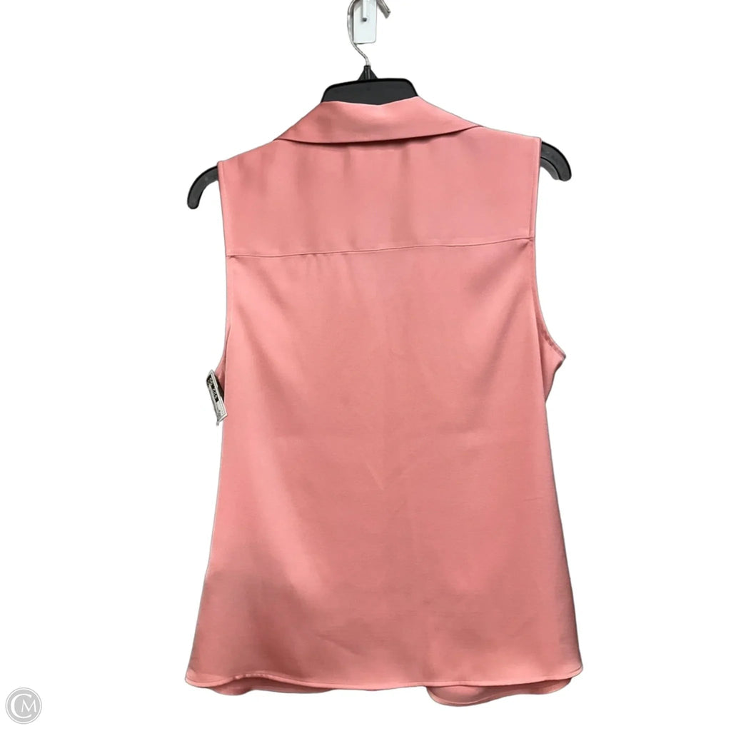 Top Sleeveless By Donna Karan In Pink, Size: M