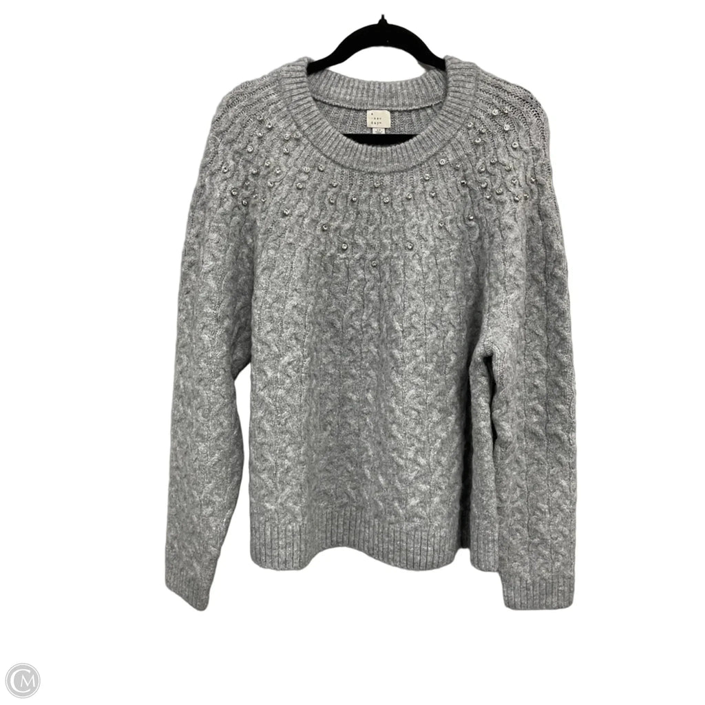 Sweater By A New Day In Green & Silver, Size: 1x