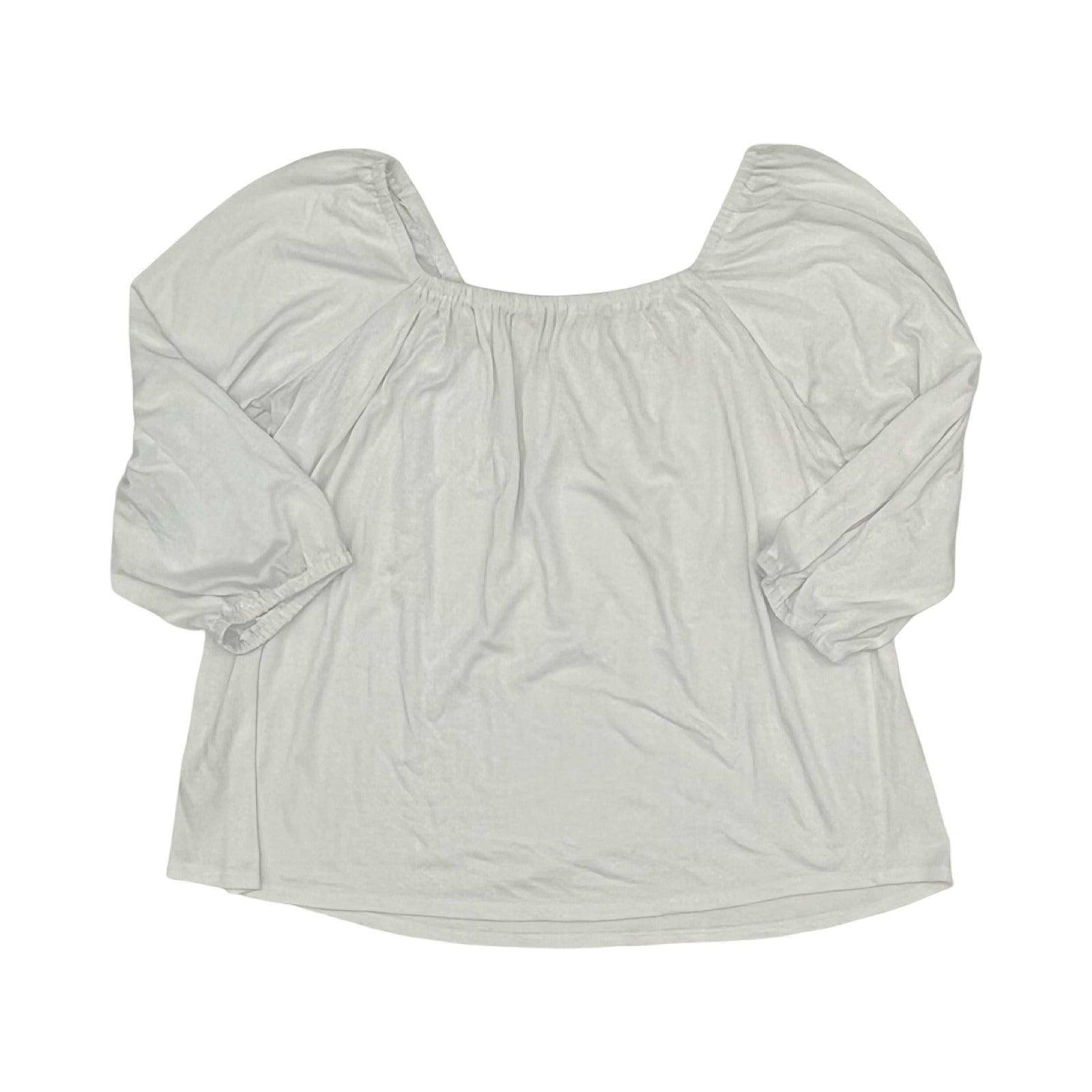 Top 3/4 Sleeve By Ana In White, Size:Xl
