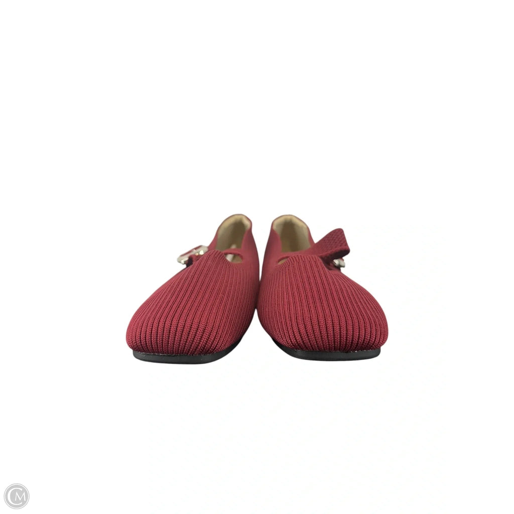 Shoes Flats By Clothes Mentor In Maroon, Size: 8