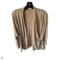 Cardigan By Susan Graver In Tan, Size: Xl