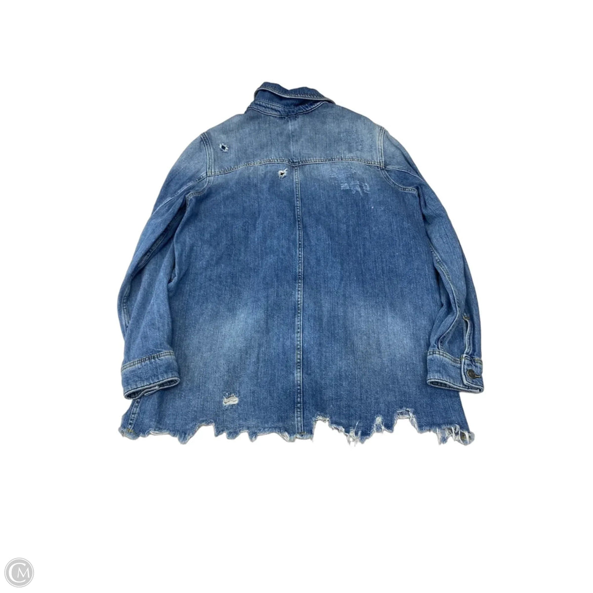 Jacket Denim By Free People In Blue Denim, Size: S