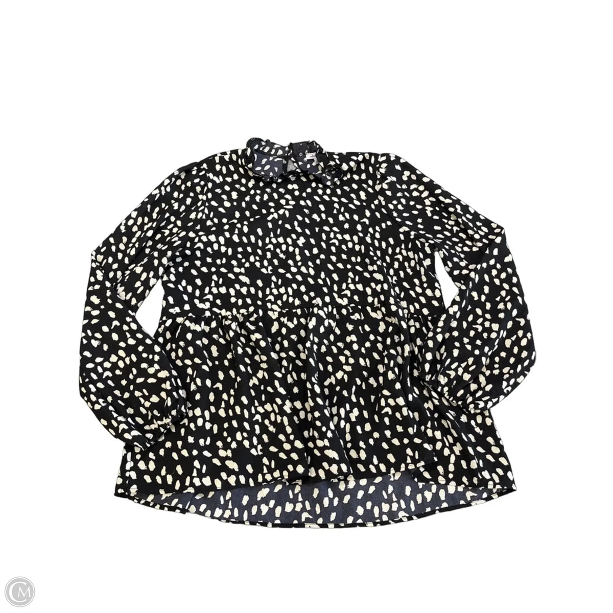 Top Long Sleeve By White Birch In Polkadot Pattern, Size: Xl